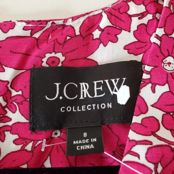 J. Crew Collection Puff Sleeve V Neck Maxi Dress Drapey Floral Pink Sz 8 Easter - Picture 4 of 15